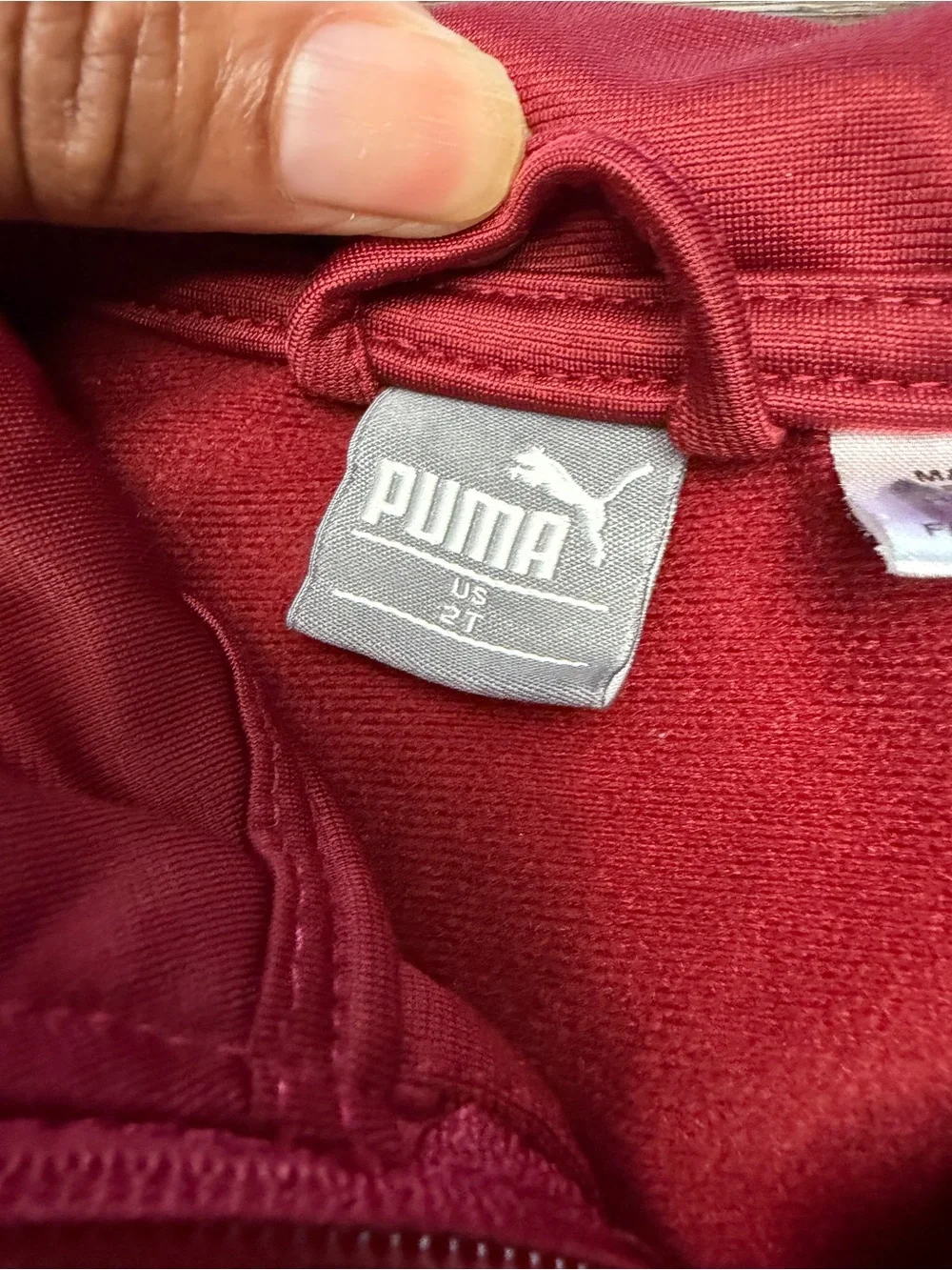 Puma Burgundy Zip-Up Jacket boy kid baby 2T